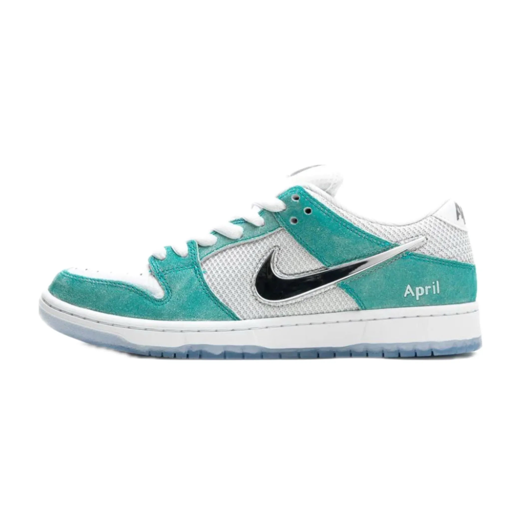 Nike SB Dunk Low April Skateboards Turbo Green Metallic Silver Nike Dunk