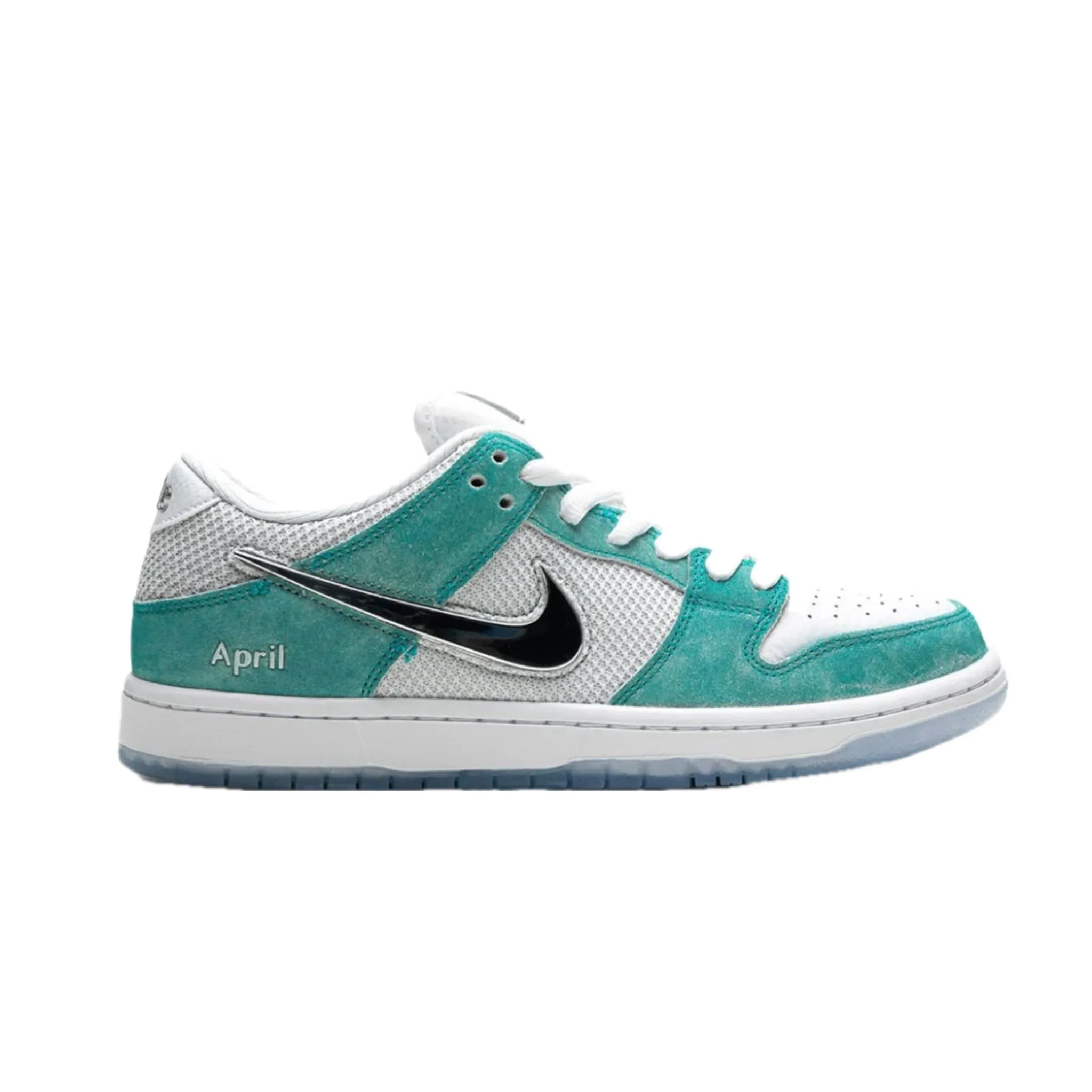 Nike SB Dunk Low April Skateboards Turbo Green Metallic Silver Nike Dunk