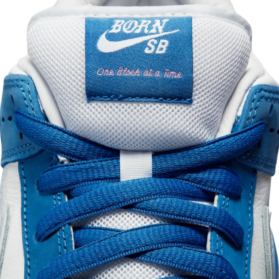 Nike SB Dunk Low Born X Raised One Block At A Time Deep Royal Blue White Nike Dunk