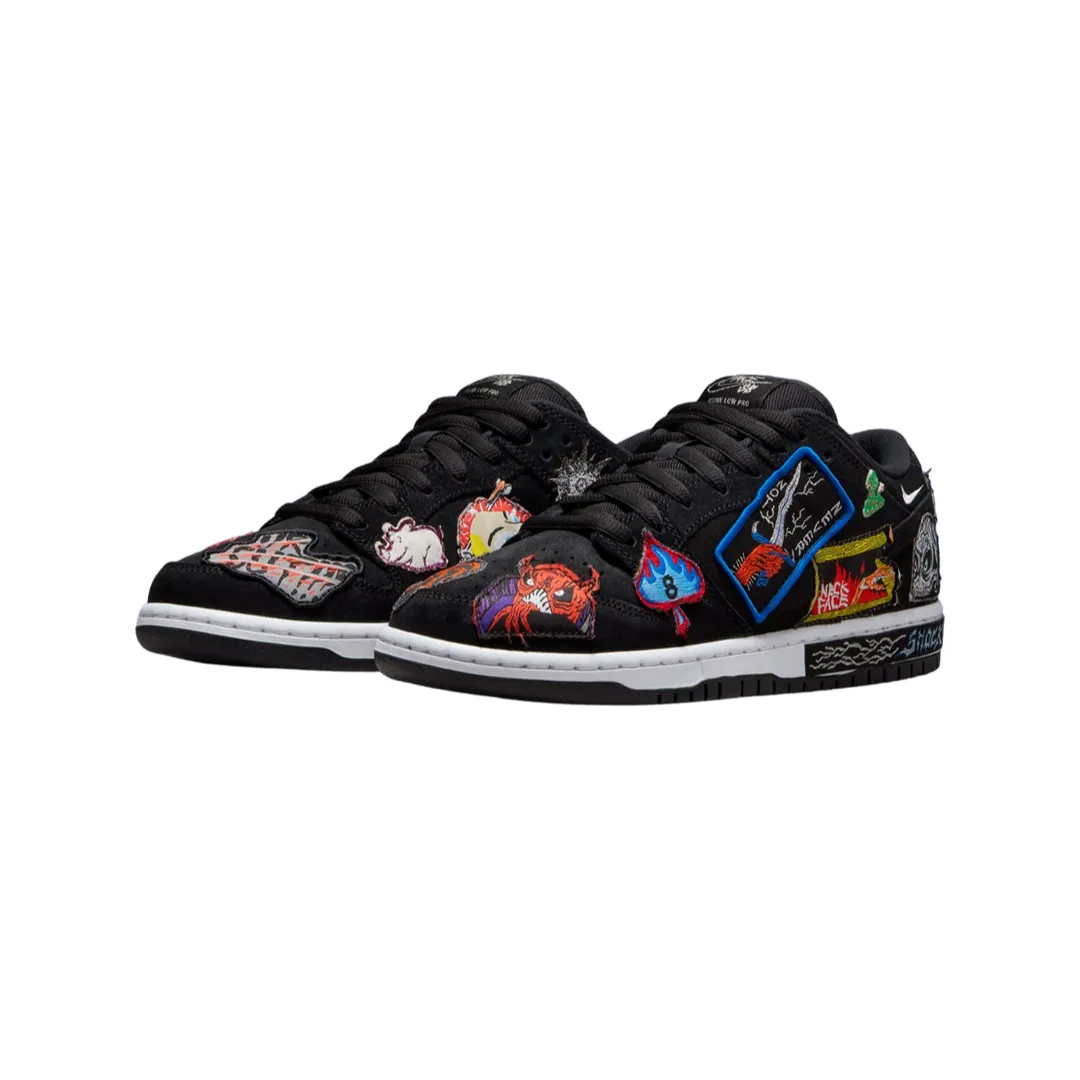 Nike SB Dunk Low Neck Face Black White Multi Colour Nike Dunk