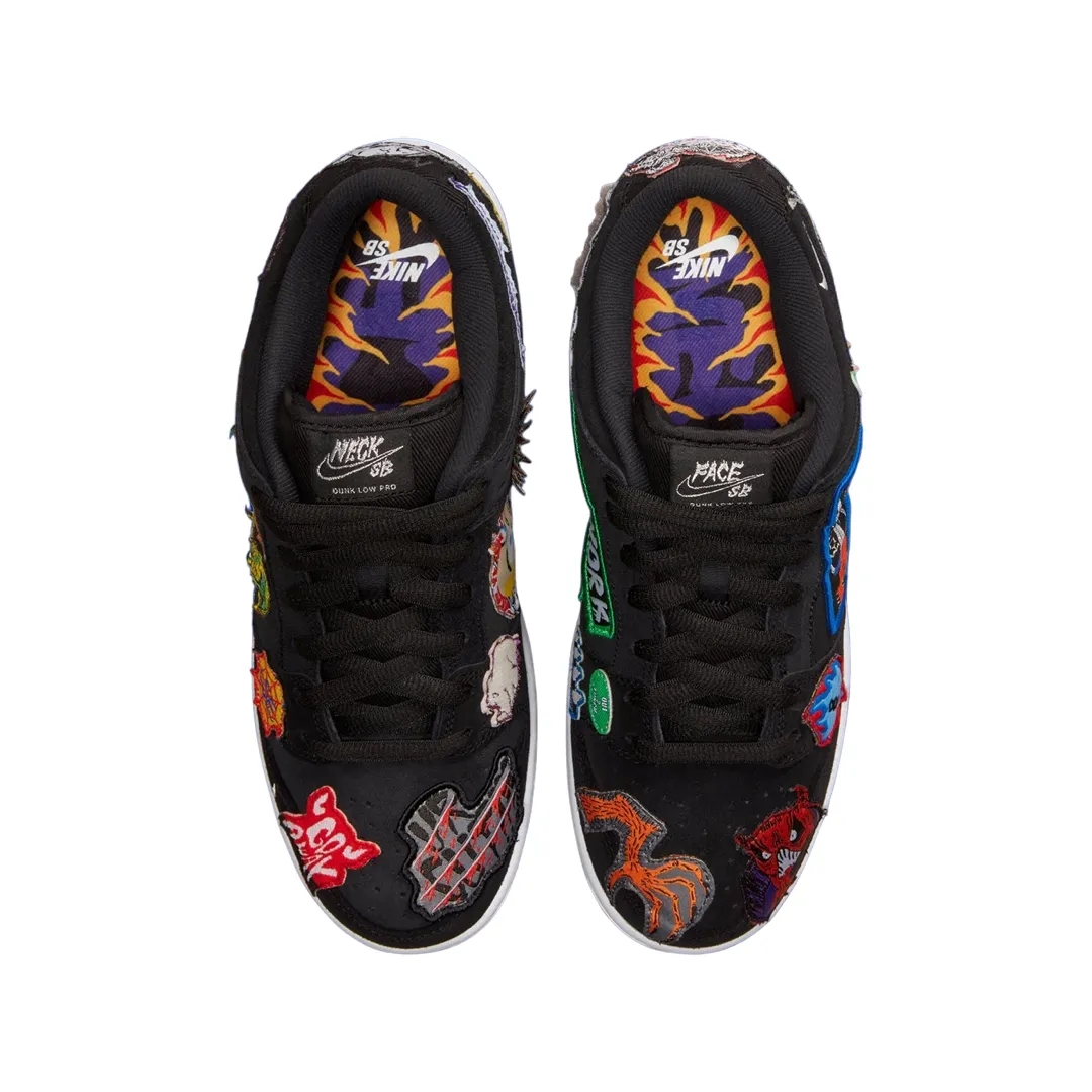 Nike SB Dunk Low Neck Face Black White Multi Colour Nike Dunk