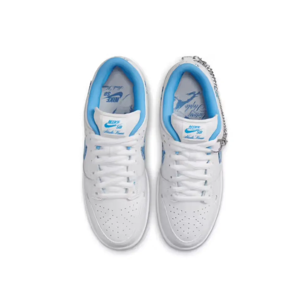 Nike SB Dunk Low Pro Nicole Hause White University Blue Midnight Navy Pure Platinum Nike Dunk