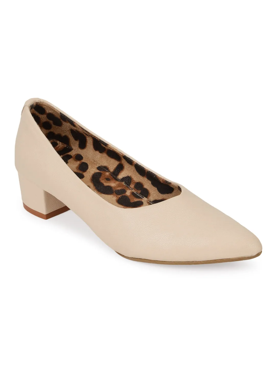 Nude PU Block Slip On Sandals (TC-SLC-1180-NUD)