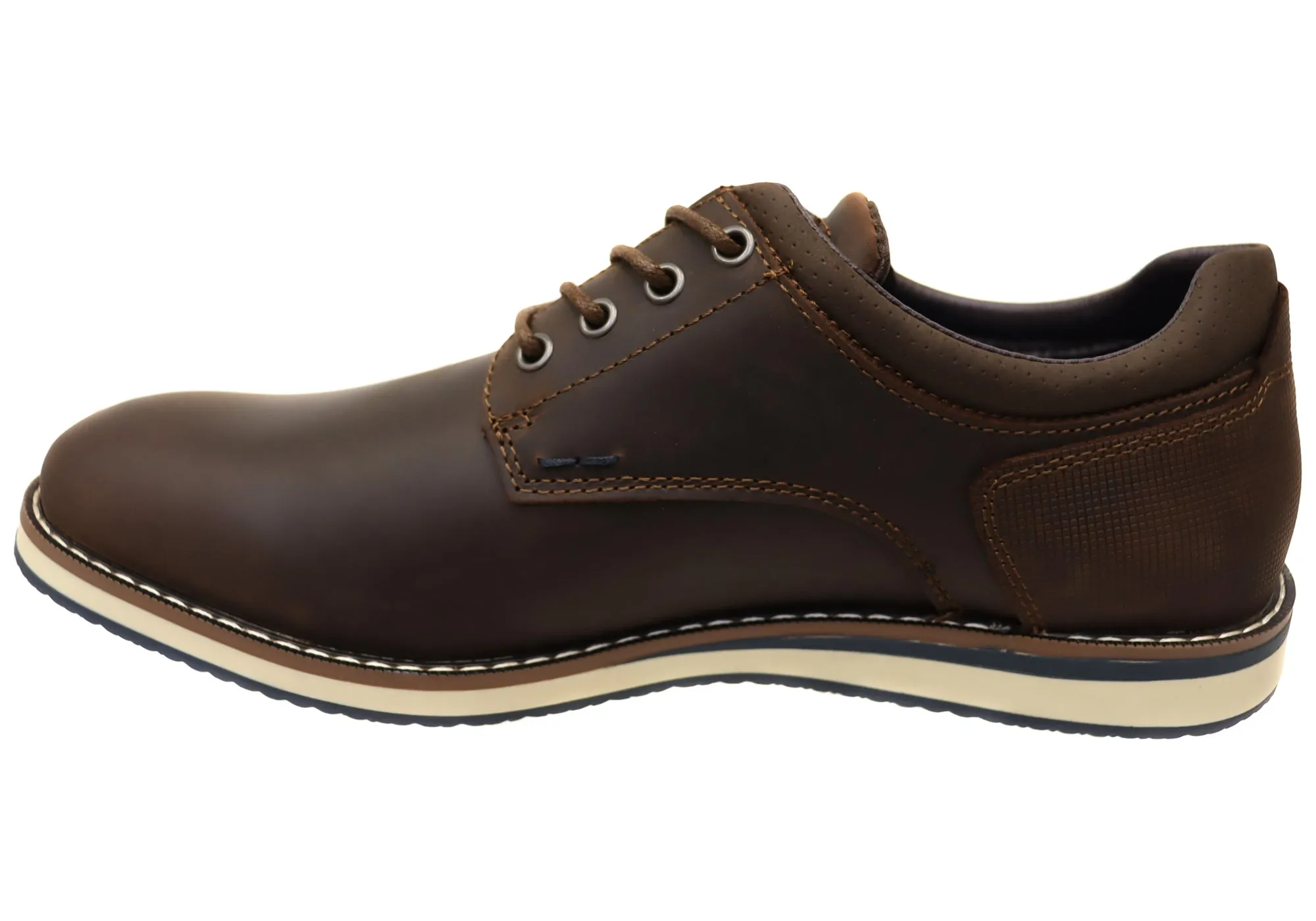 Nunn Bush By Florsheim Mens EE Extra Wide Circuit Plain Leather Shoes Florsheim Shoes