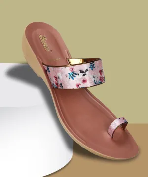 Paragon Women's Slip On Flat Peach Sandals | Durable Dailywear Sandals