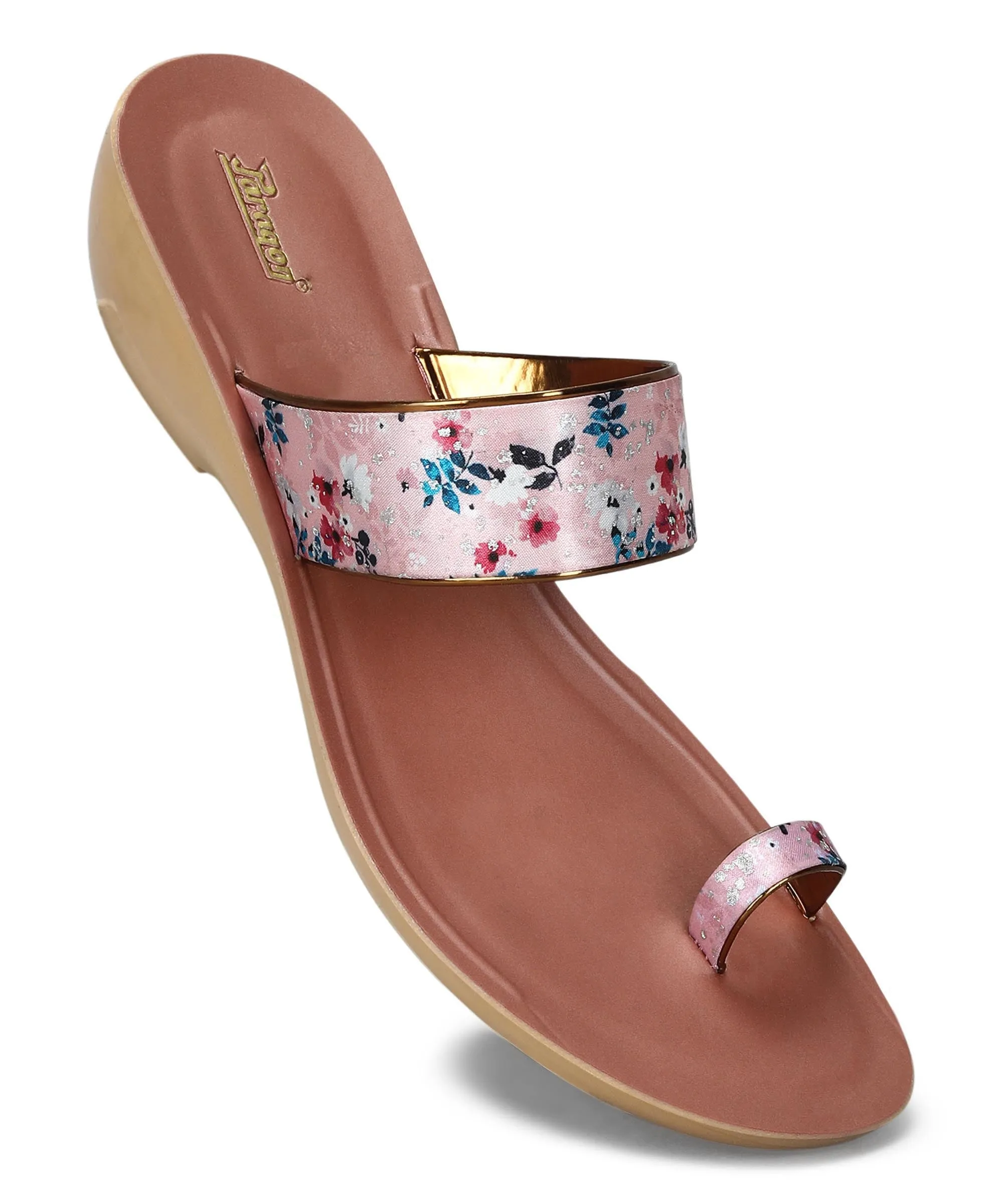 Paragon Women's Slip On Flat Peach Sandals | Durable Dailywear Sandals