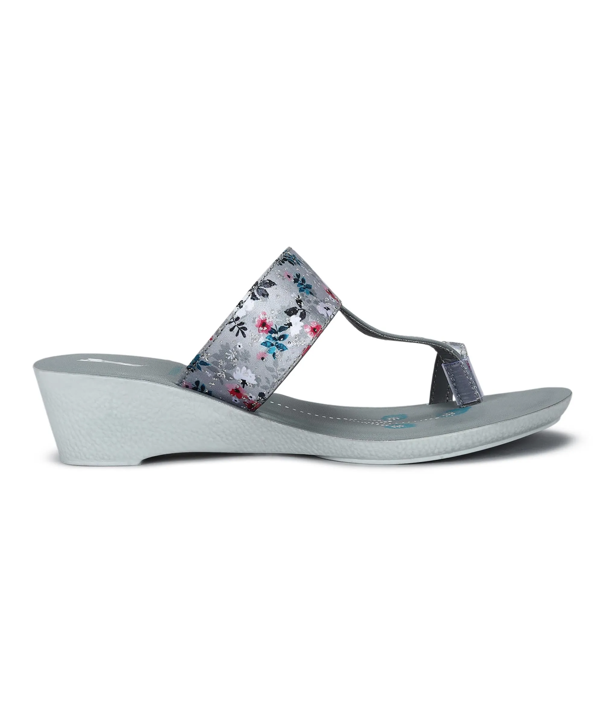 Paragon Women's Slip On Wedges Grey Sandal | Durable Dailywear Sandals