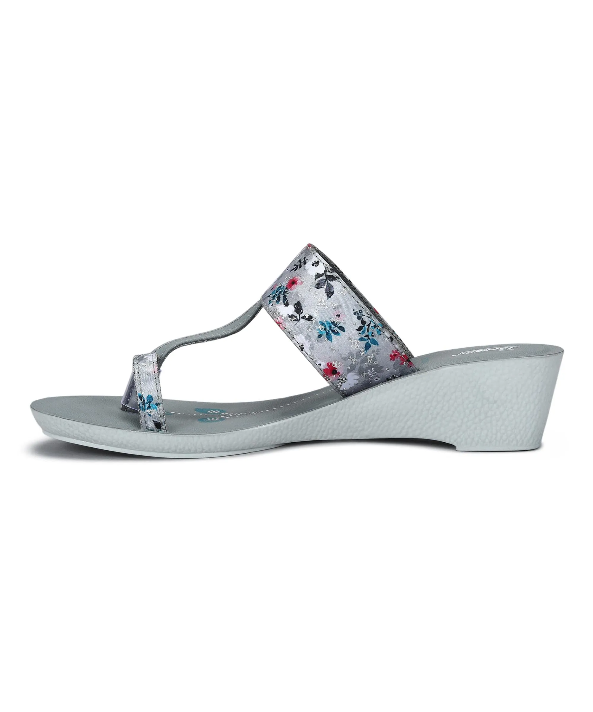 Paragon Women's Slip On Wedges Grey Sandal | Durable Dailywear Sandals