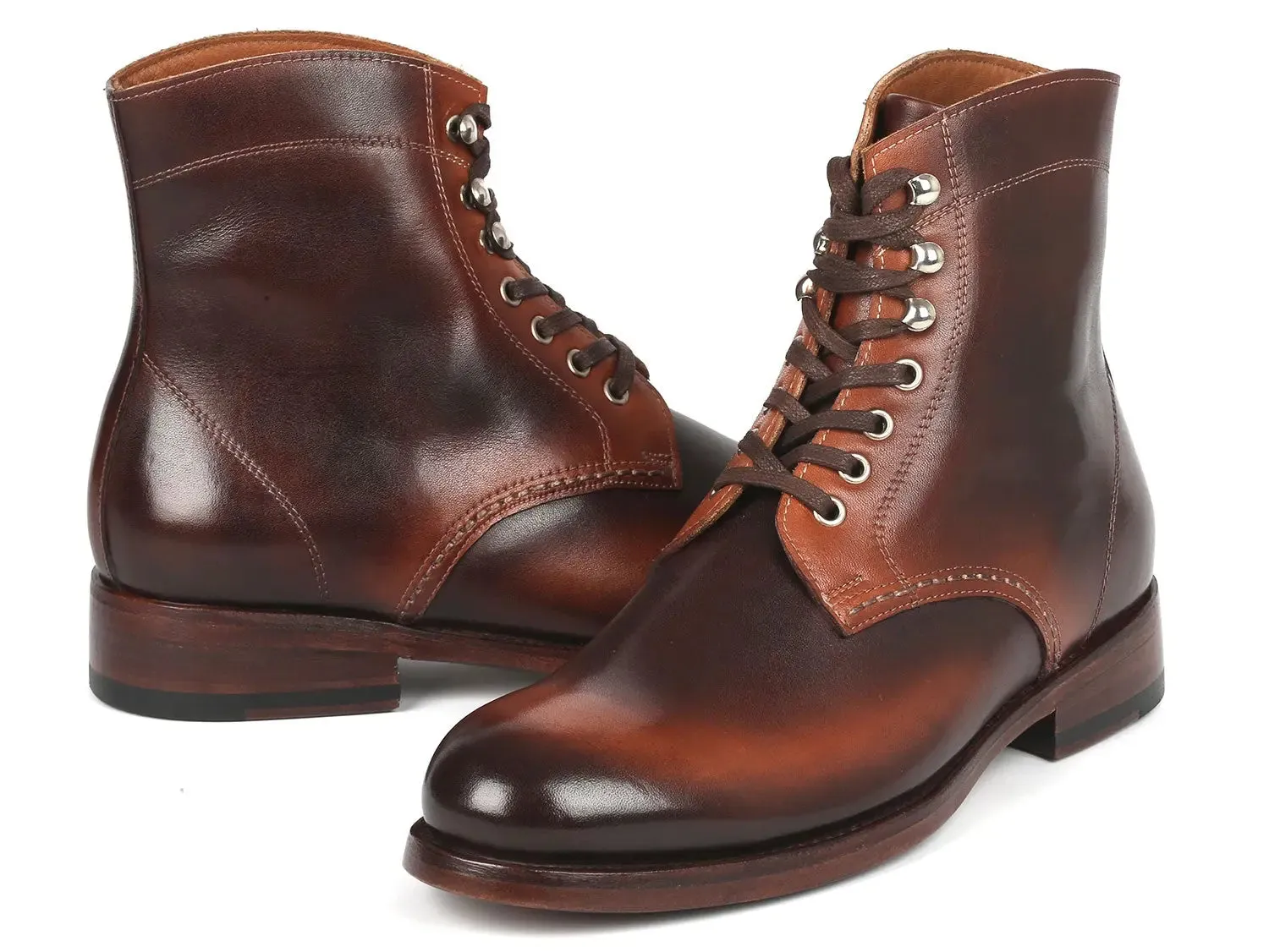 Paul Parkman Shoes Paul Parkman Men's Burnished Leather Boots in Brown