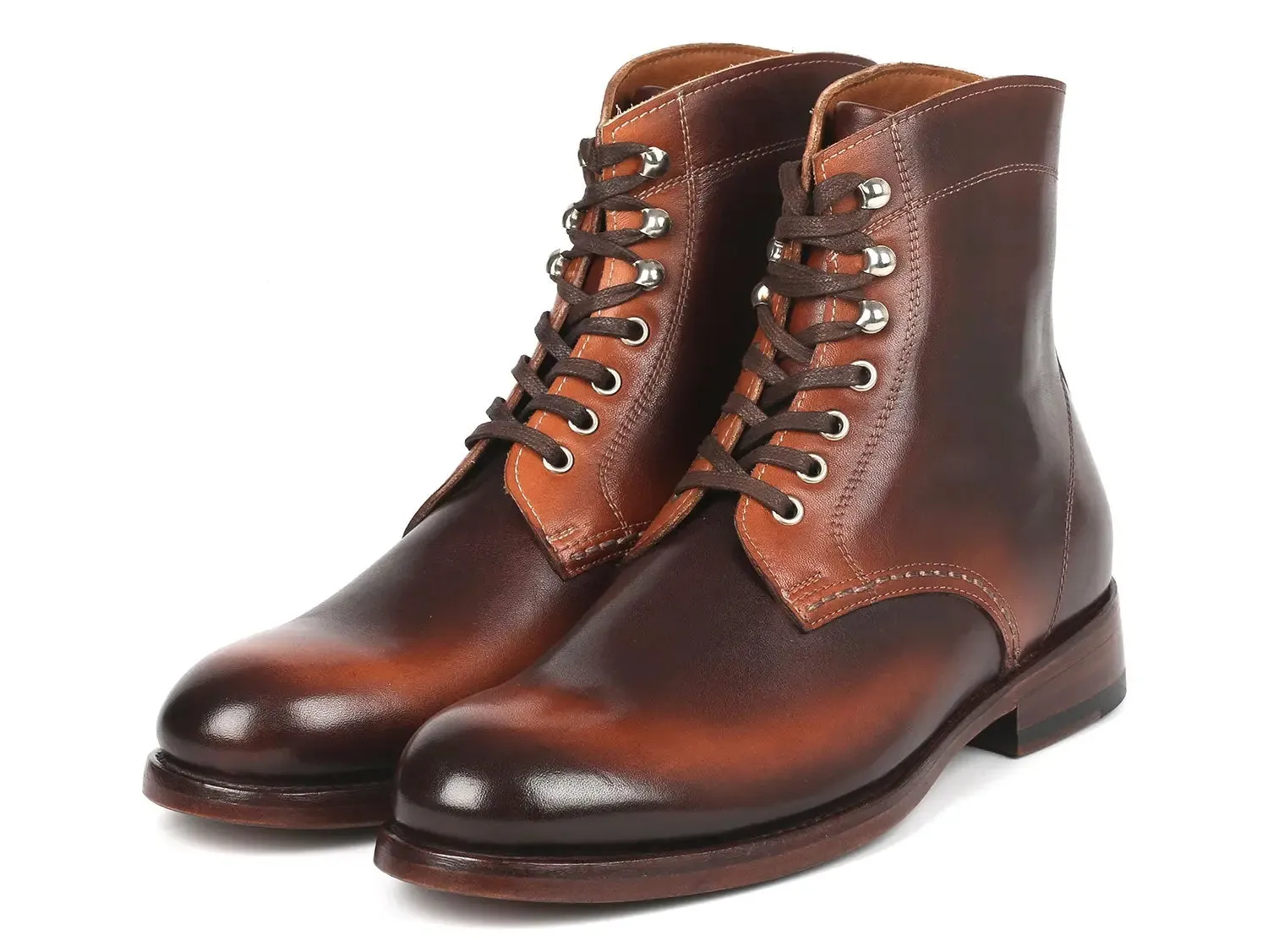Paul Parkman Shoes Paul Parkman Men's Burnished Leather Boots in Brown