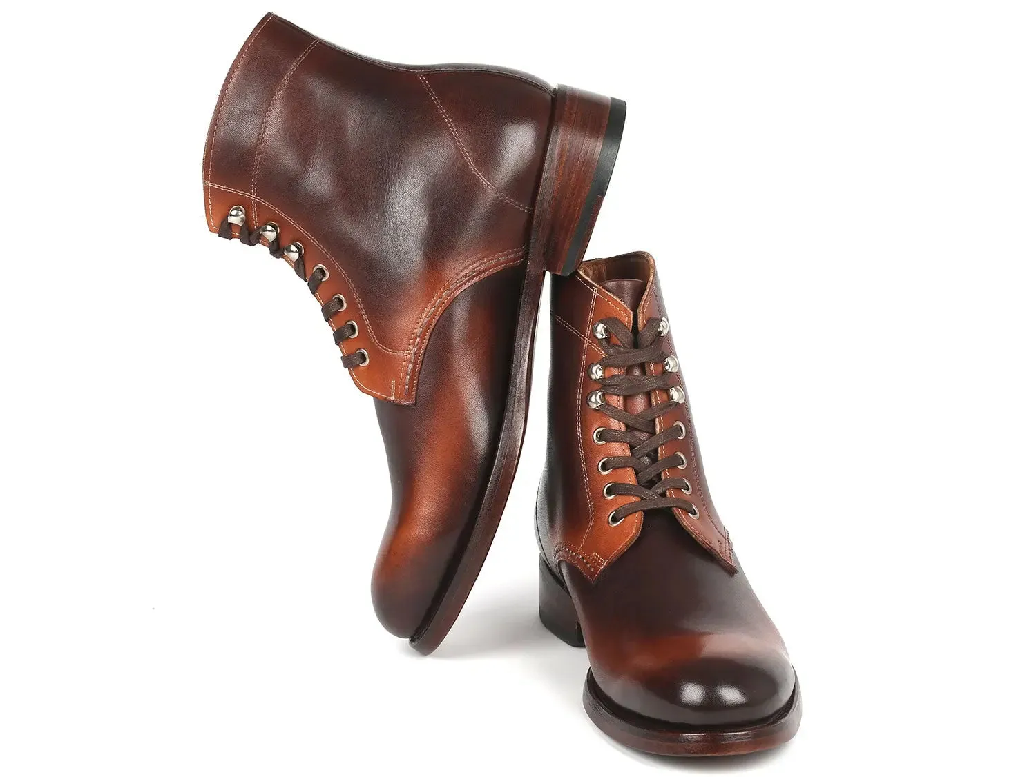 Paul Parkman Shoes Paul Parkman Men's Burnished Leather Boots in Brown
