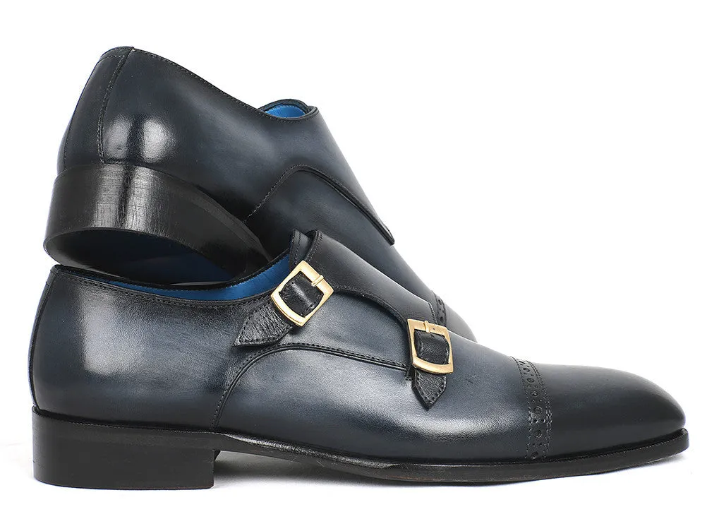 Paul Parkman Shoes Paul Parkman Men's Double Monkstraps in Navy