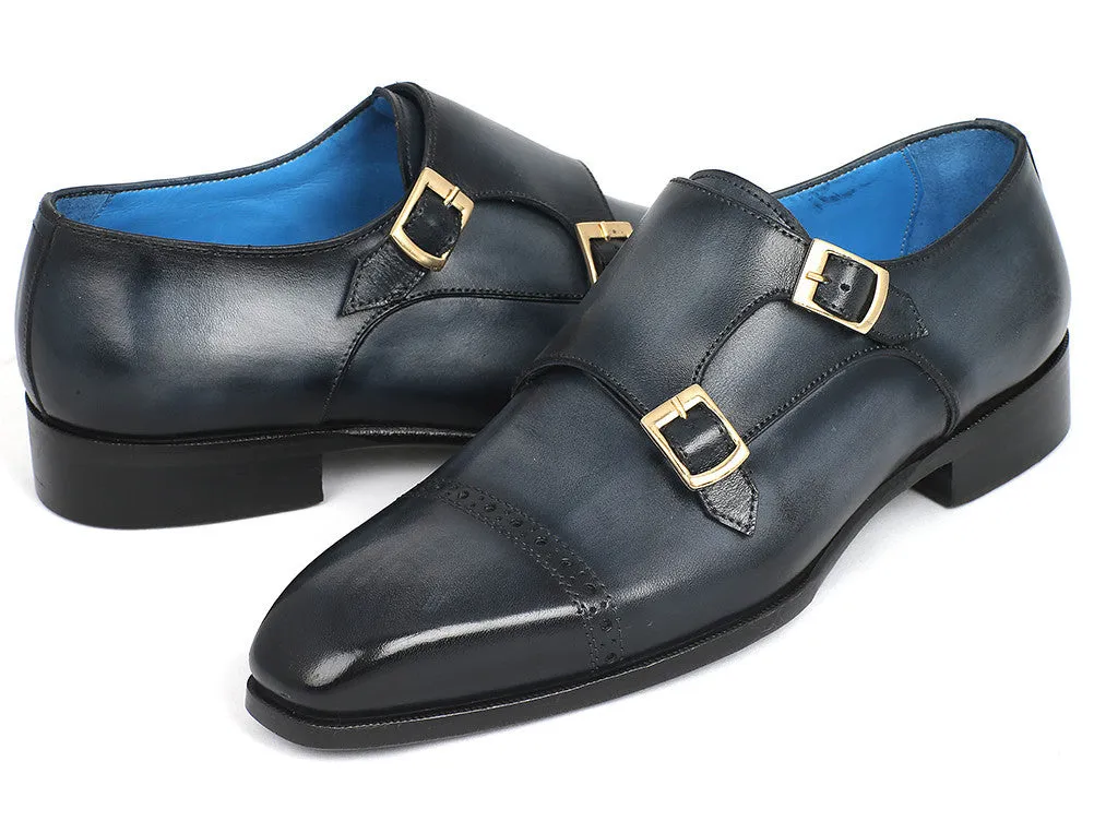 Paul Parkman Shoes Paul Parkman Men's Double Monkstraps in Navy