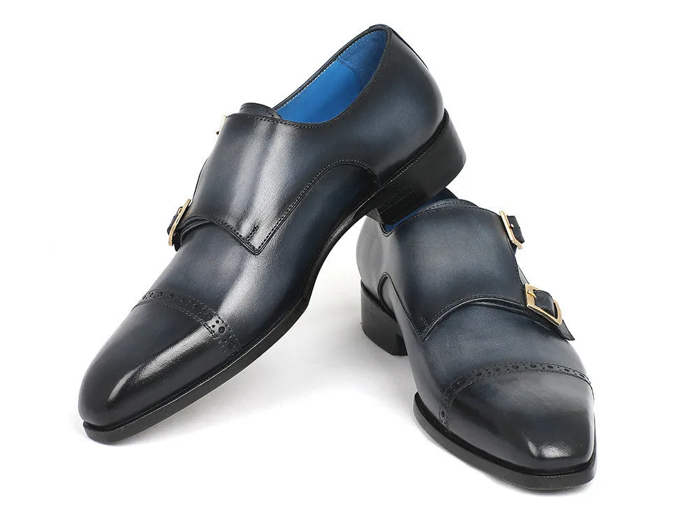 Paul Parkman Shoes Paul Parkman Men's Double Monkstraps in Navy