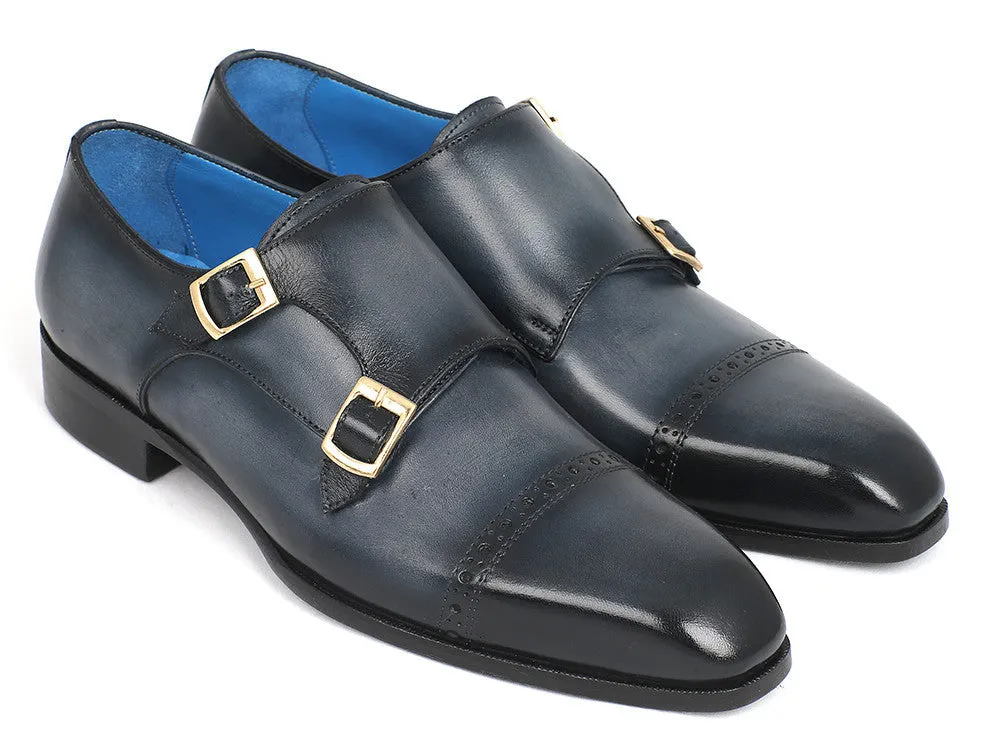 Paul Parkman Shoes Paul Parkman Men's Double Monkstraps in Navy
