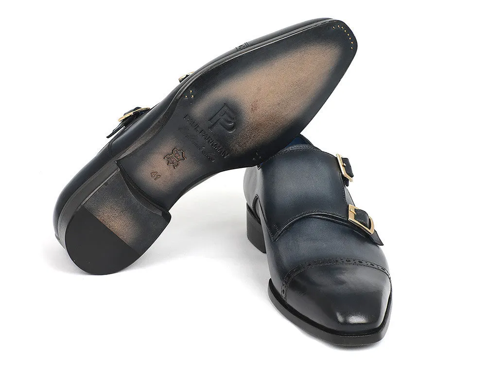 Paul Parkman Shoes Paul Parkman Men's Double Monkstraps in Navy