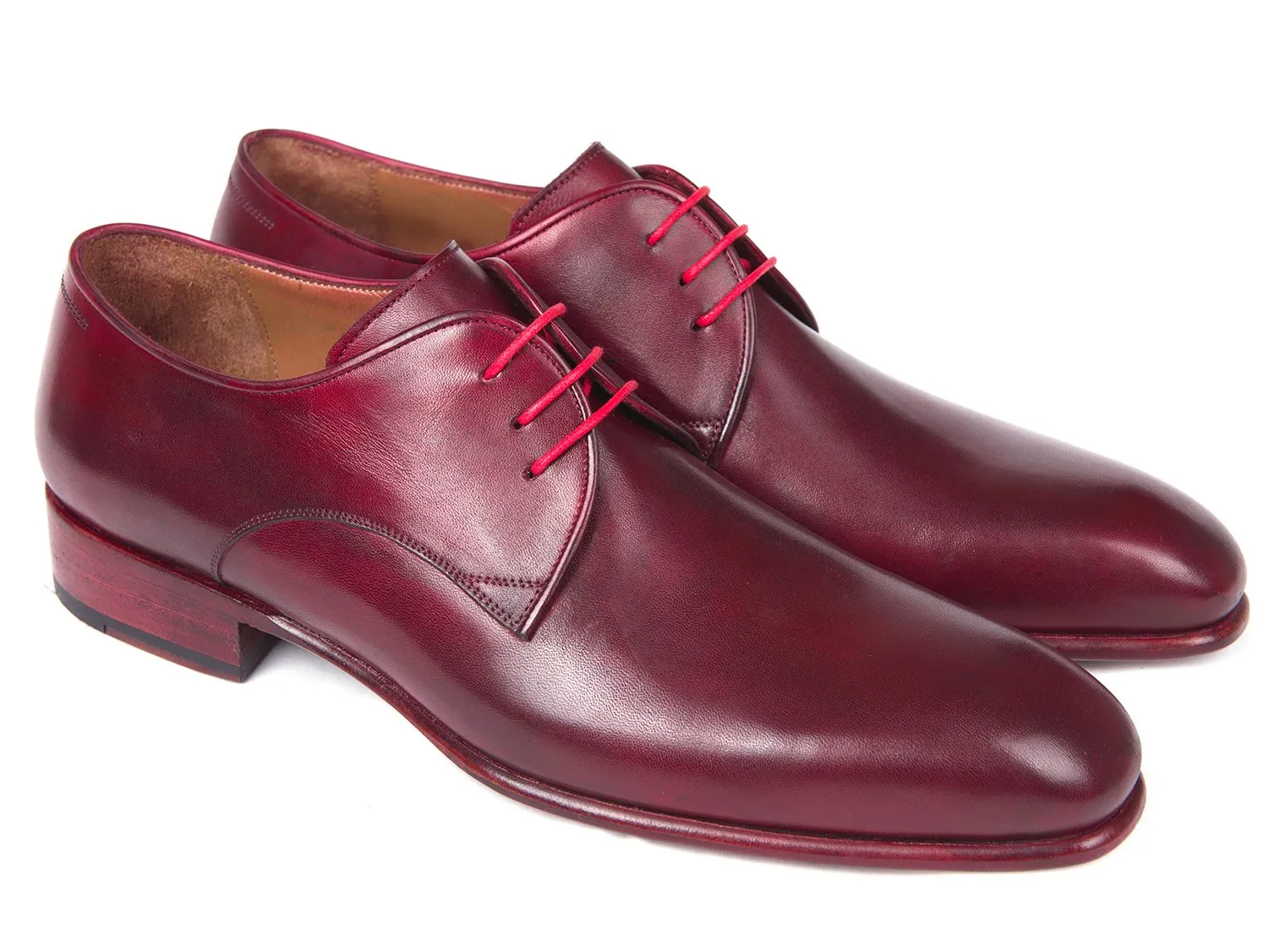 Paul Parkman Shoes Paul Parkman Men's Hand-Painted Derby Shoes in Burgundy