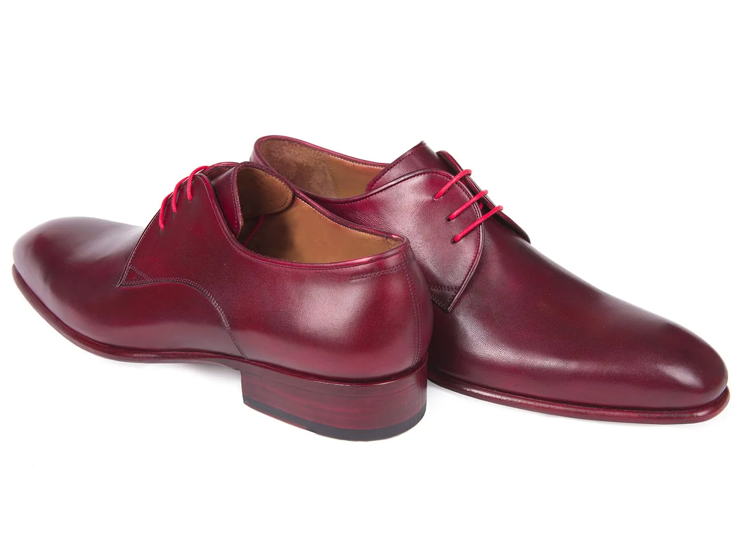 Paul Parkman Shoes Paul Parkman Men's Hand-Painted Derby Shoes in Burgundy
