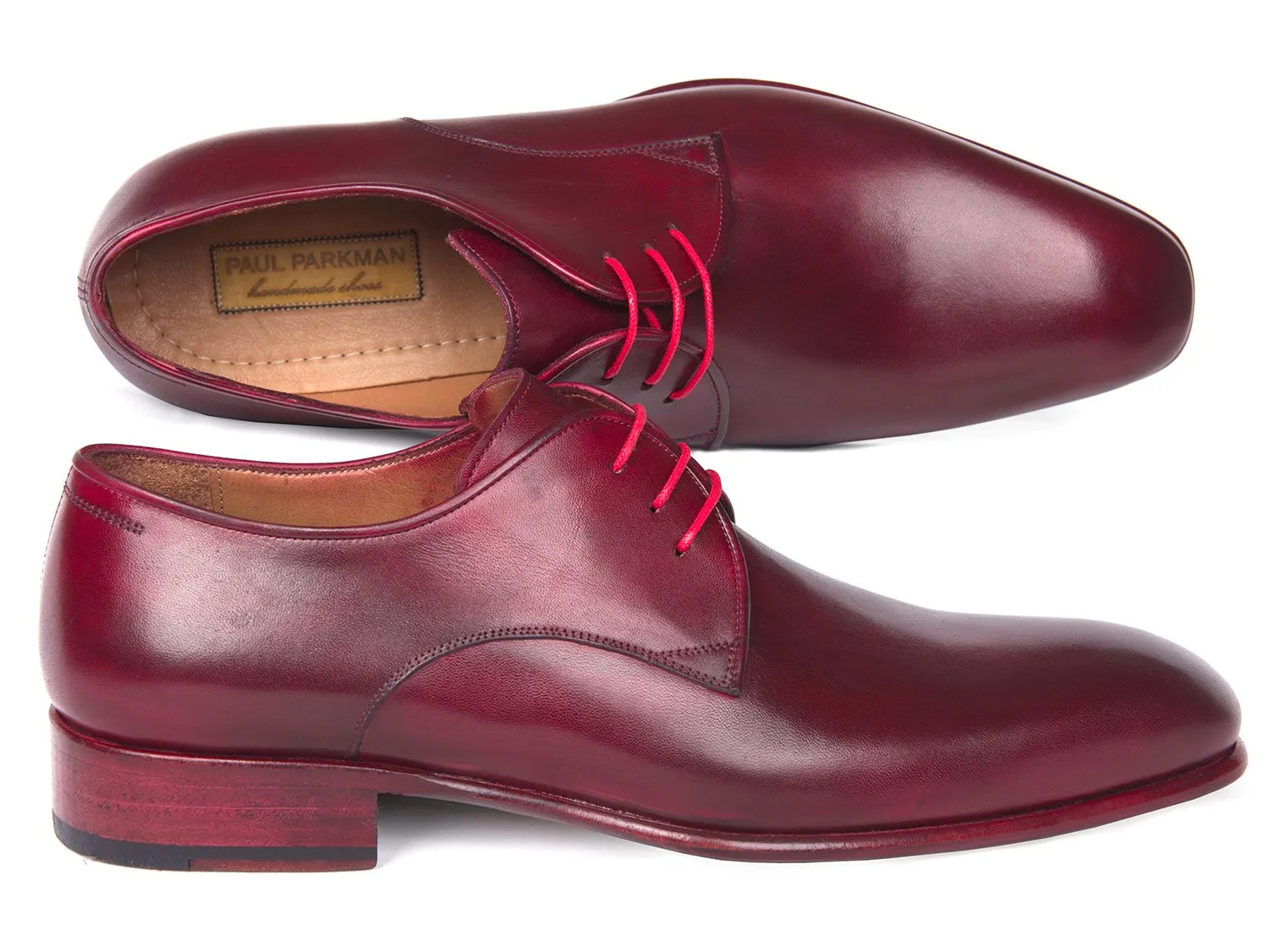 Paul Parkman Shoes Paul Parkman Men's Hand-Painted Derby Shoes in Burgundy