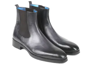 Paul Parkman Shoes Paul Parkman Men's Leather Chelsea Boots in Black & Gray