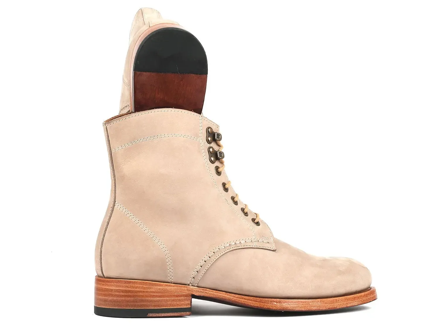Paul Parkman Shoes Paul Parkman Men's Nubuck Leather Boots in Beige