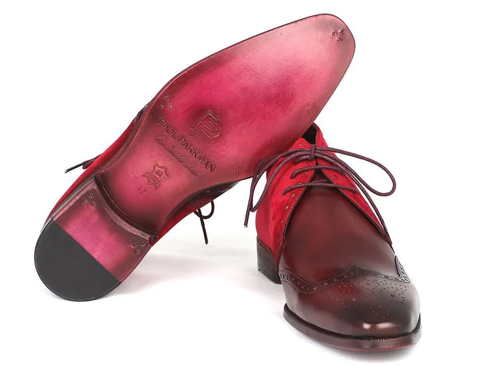 Paul Parkman Shoes Paul Parkman Men's Suede & Leather Chukka Boots in Bordeaux