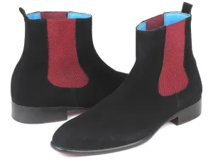 Paul Parkman Shoes Paul Parkman Men's Suede Chelsea Boots in Black