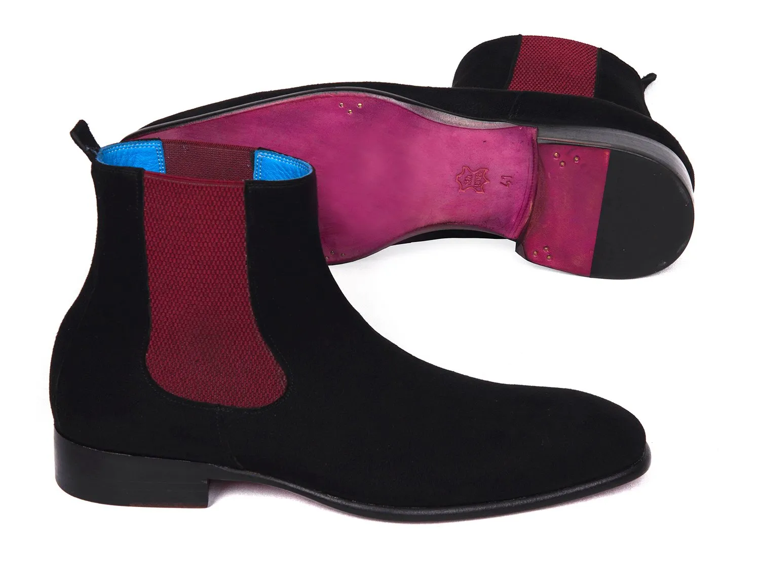 Paul Parkman Shoes Paul Parkman Men's Suede Chelsea Boots in Black