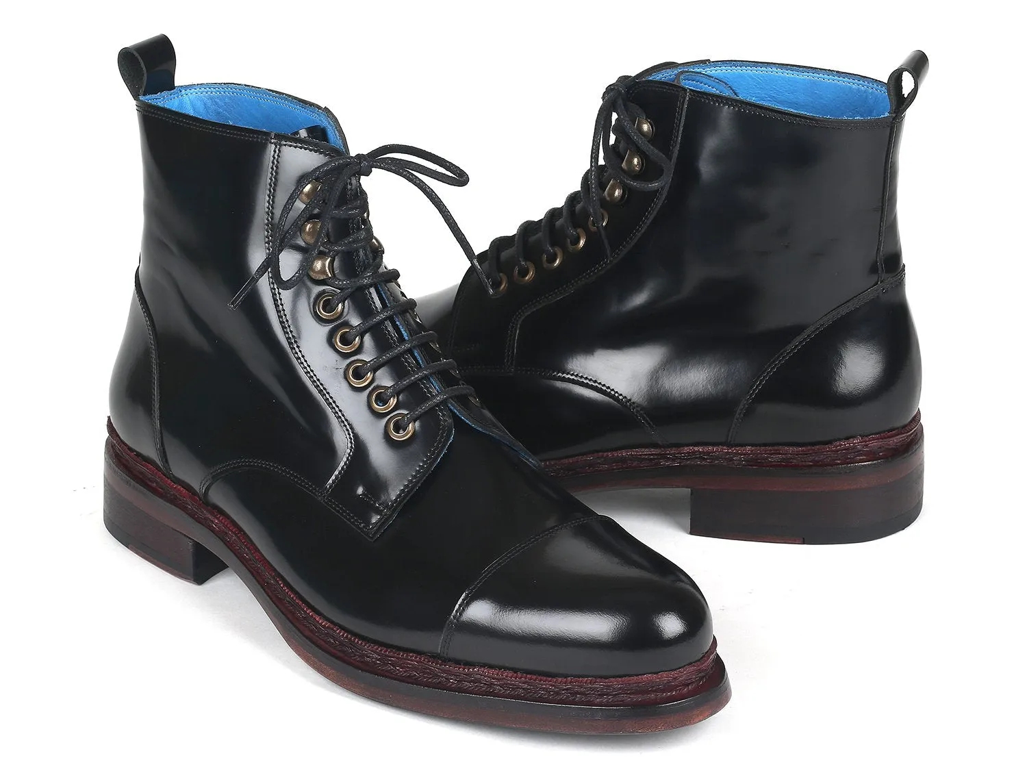 Paul Parkman Shoes Paul Parkman Polished Leather Boots in Black