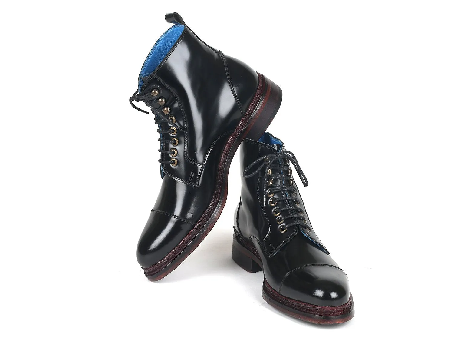 Paul Parkman Shoes Paul Parkman Polished Leather Boots in Black