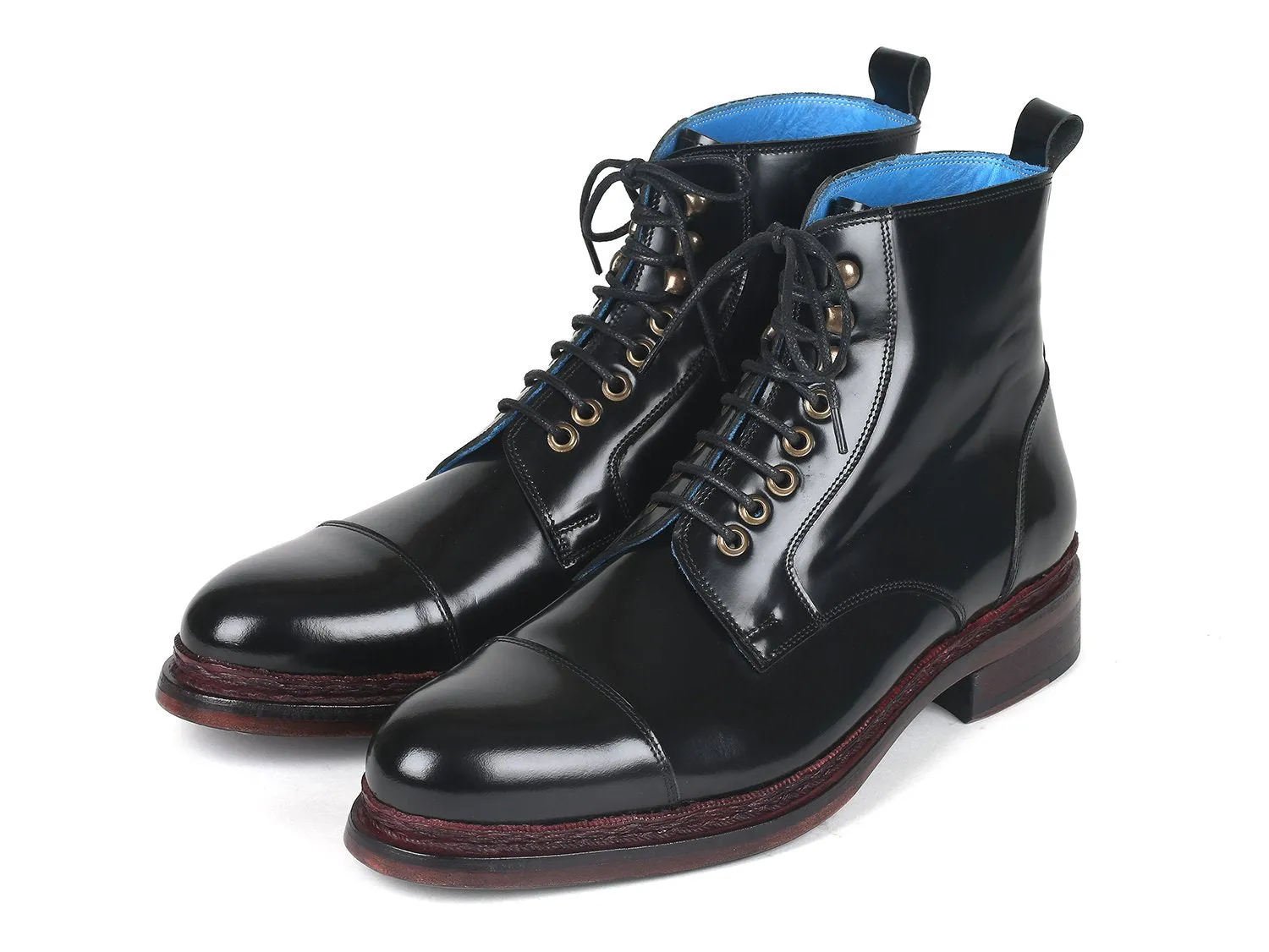 Paul Parkman Shoes Paul Parkman Polished Leather Boots in Black