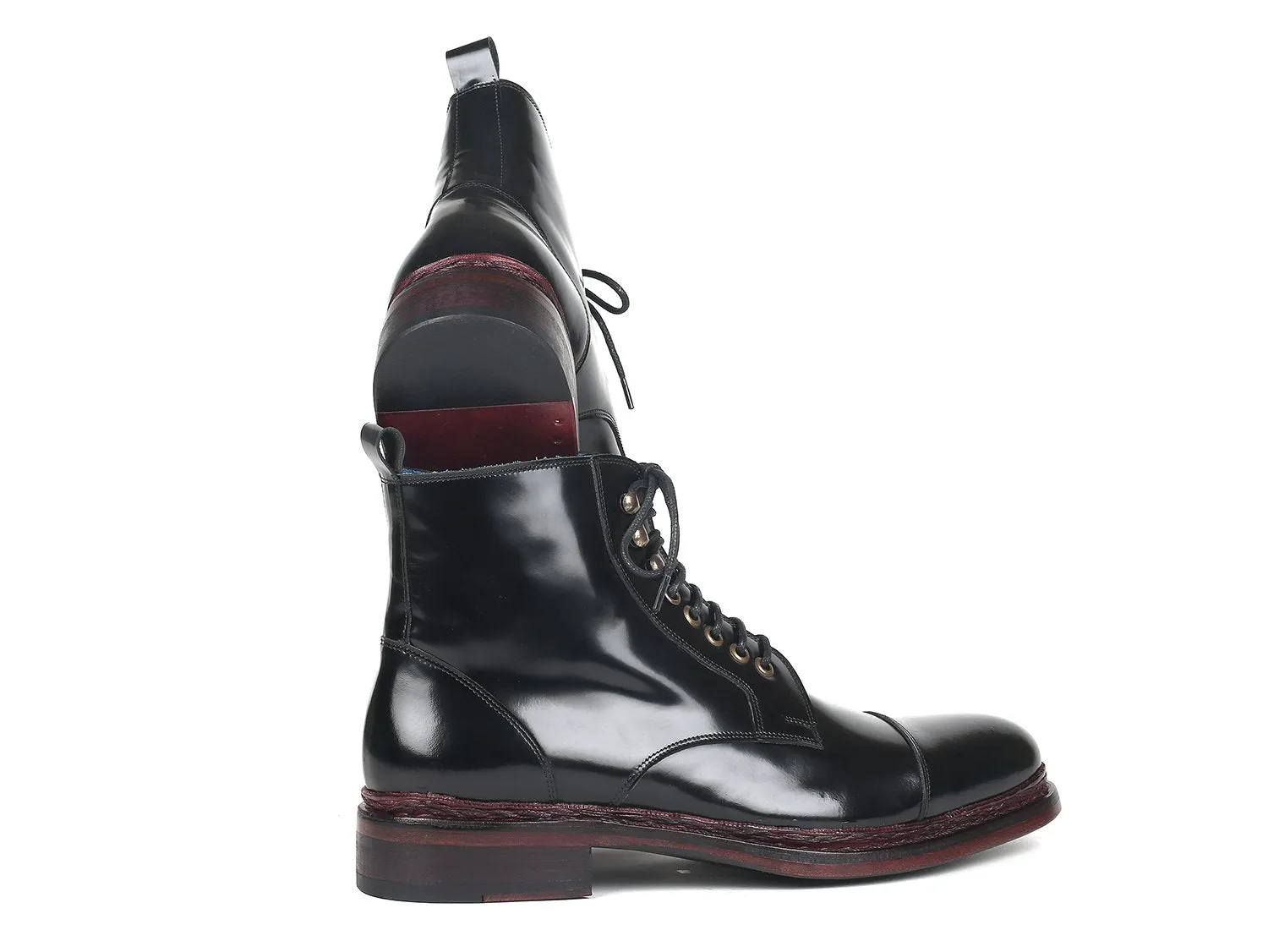 Paul Parkman Shoes Paul Parkman Polished Leather Boots in Black