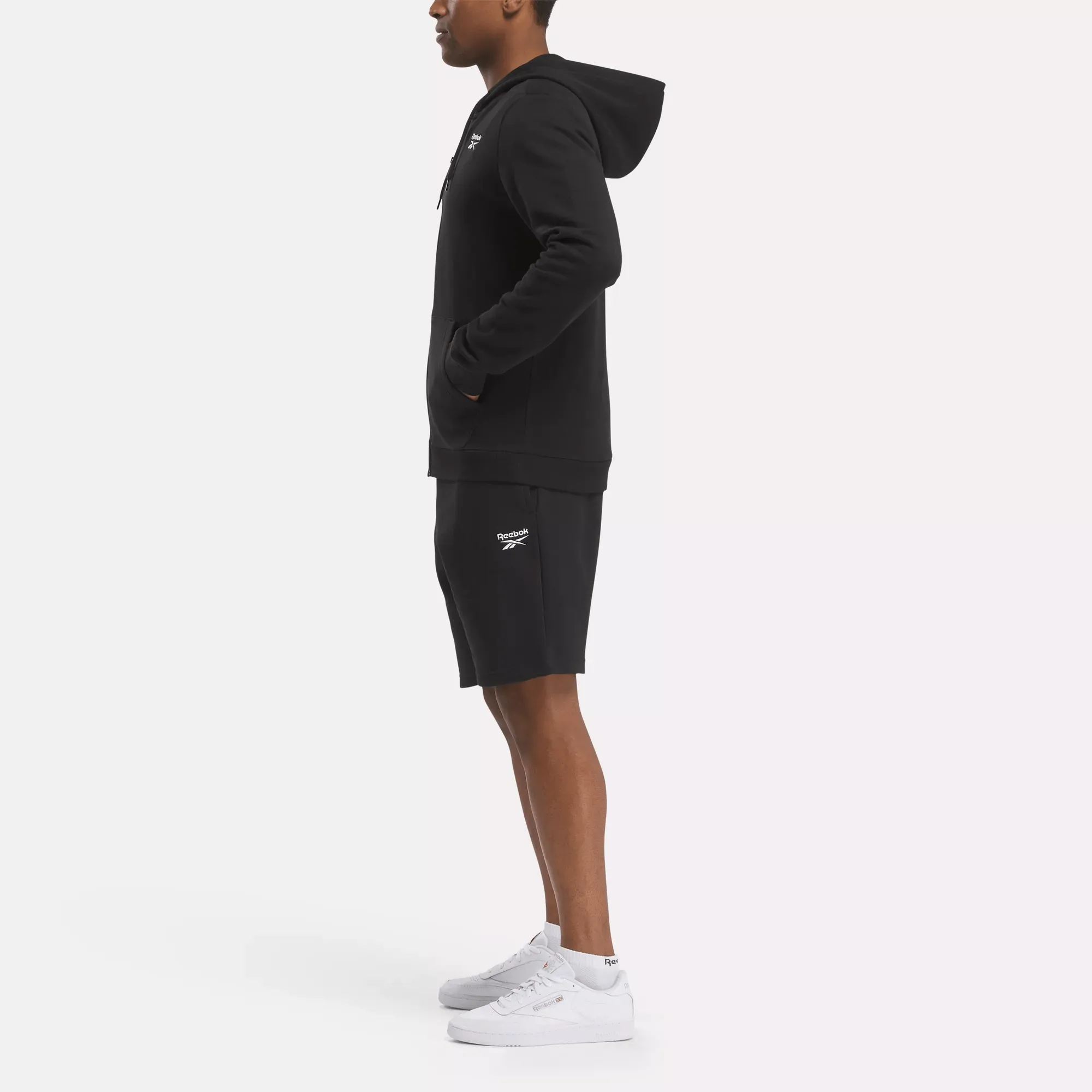 Reebok Clothing Men's Reebok Identity Small Logo Fleece Full-Zip Hoodie