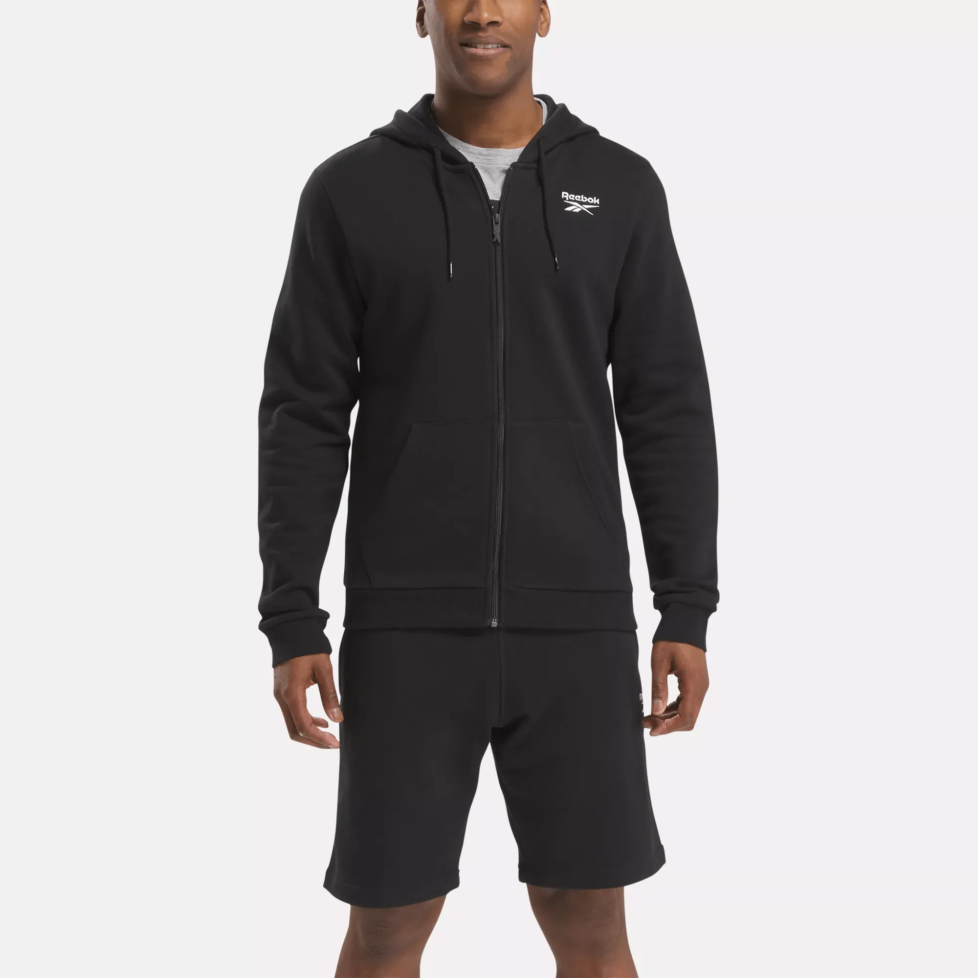 Reebok Clothing Men's Reebok Identity Small Logo Fleece Full-Zip Hoodie