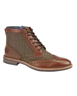 Roamers Mens 5 Eye Inside Zip Ankle Boots Roamers Shoes