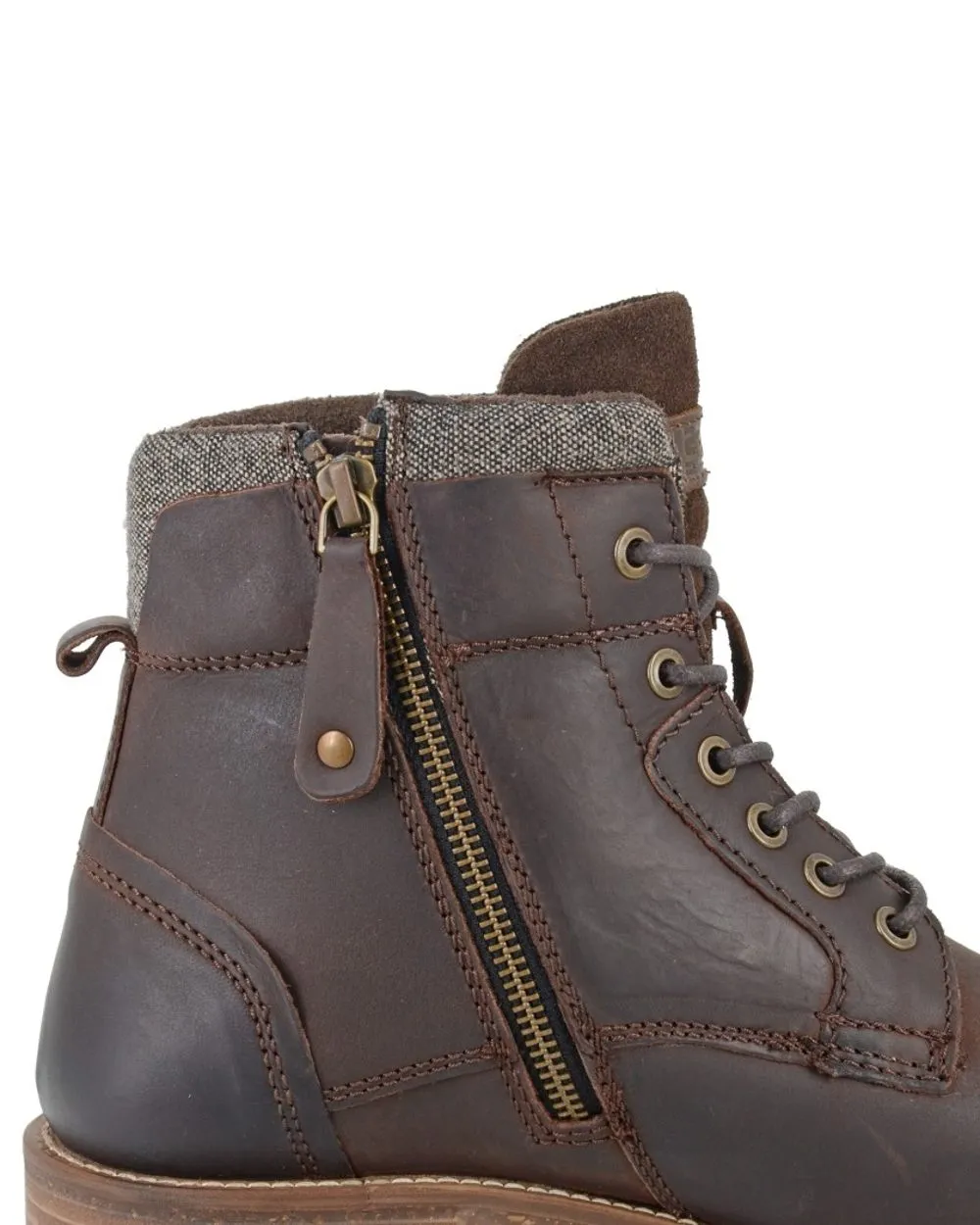 Roamers Mens 6 Eyelet Inside Zip Ankle Boots Roamers Shoes