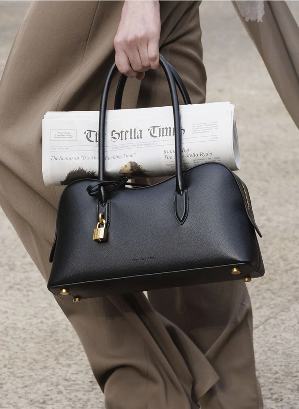 Ryder Shoulder Bag, Black Bags_Stella Mccartney_Bags