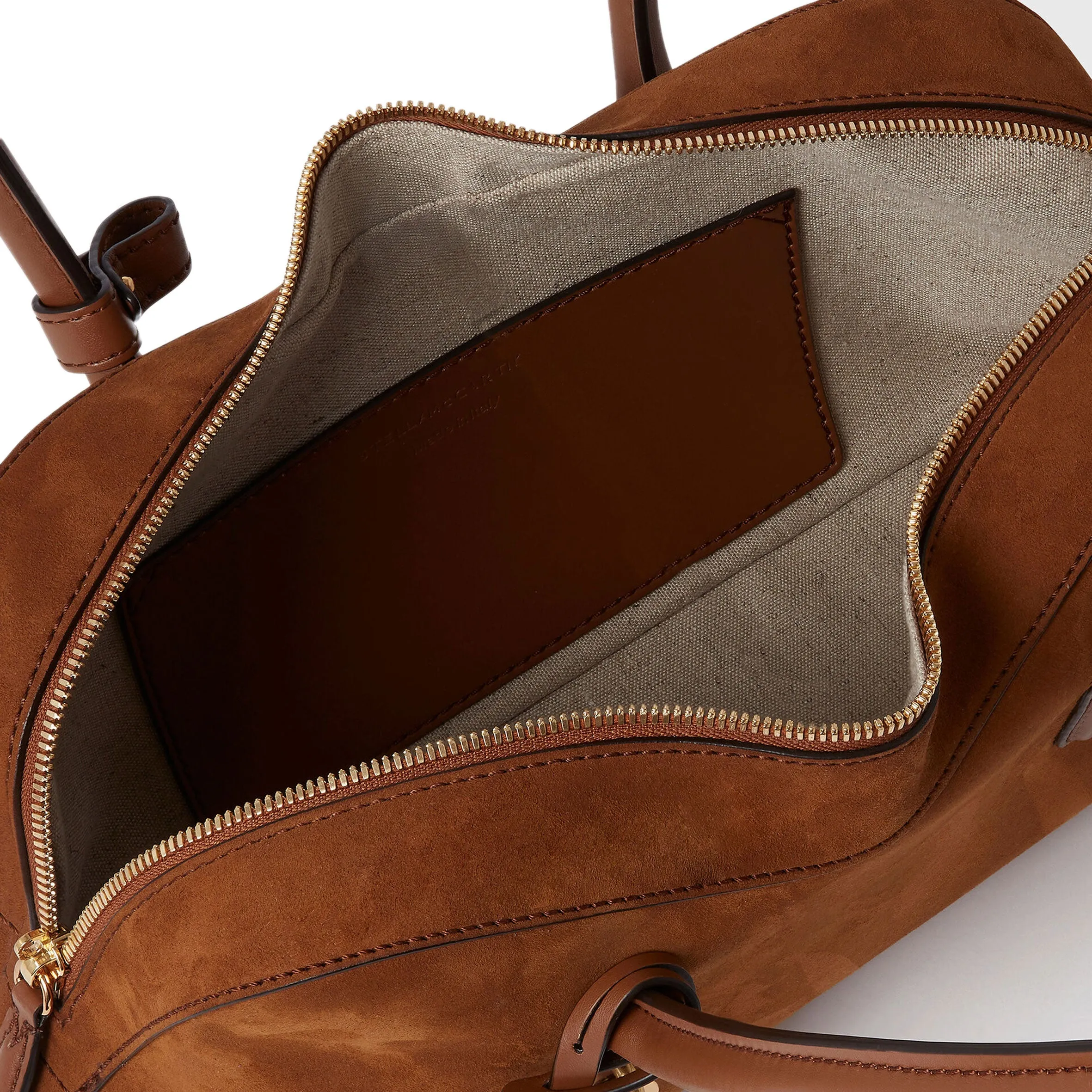 Ryder Shoulder Bag, Suede, Brandy Bags_Stella Mccartney_Bags