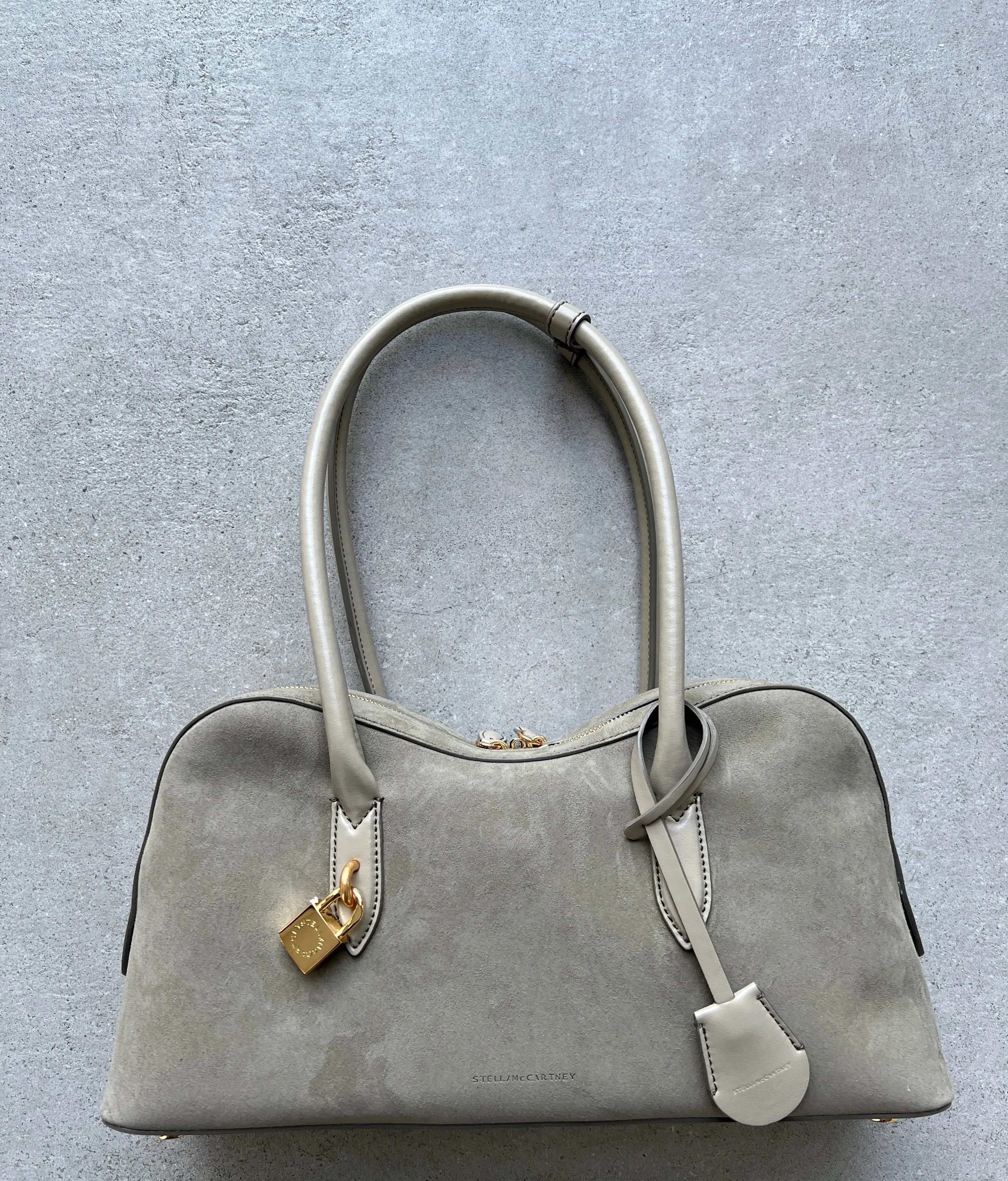 Ryder Shoulder Bag, Suede, Khaki Bags_Stella Mccartney_Bags