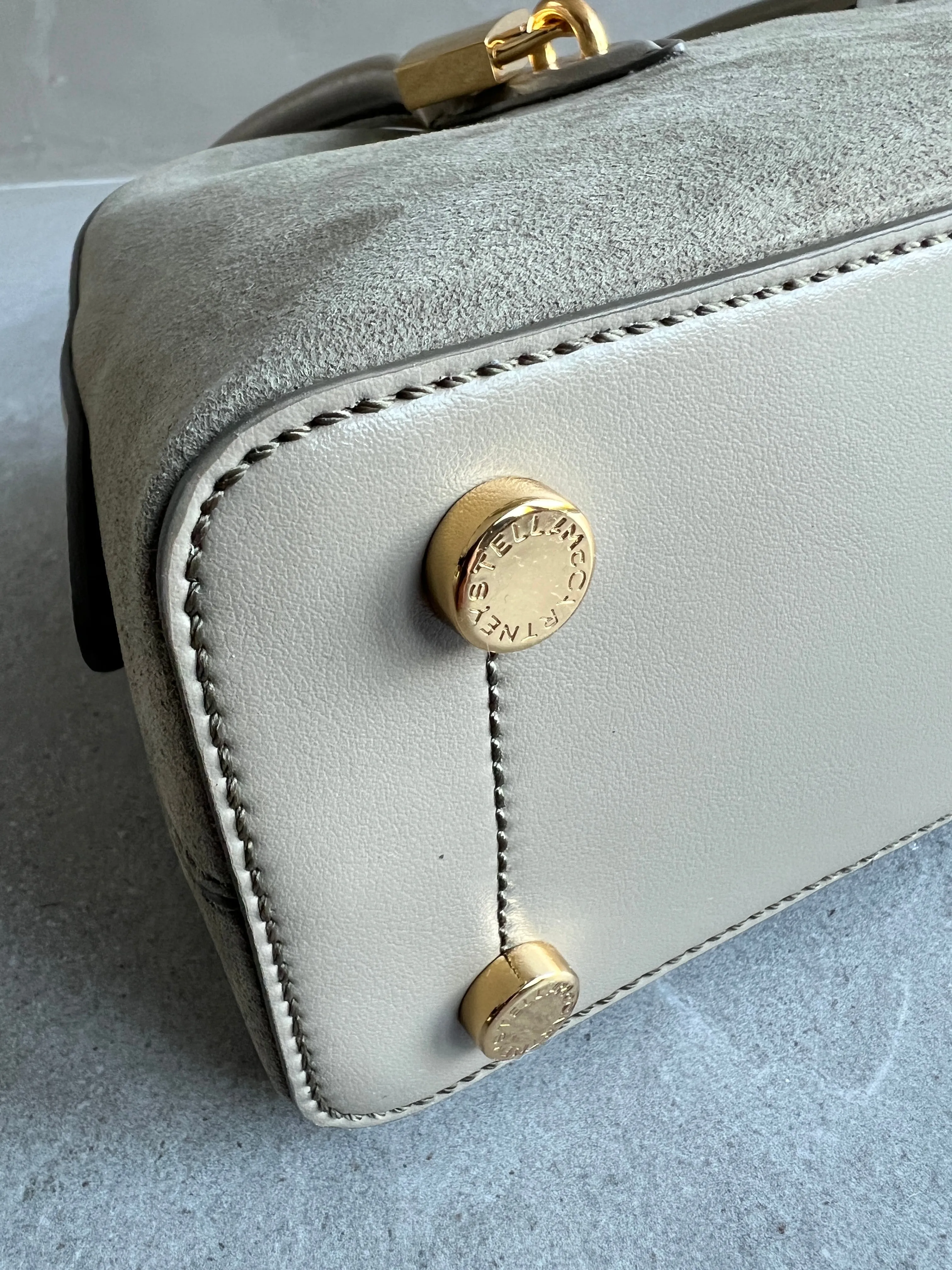 Ryder Shoulder Bag, Suede, Khaki Bags_Stella Mccartney_Bags