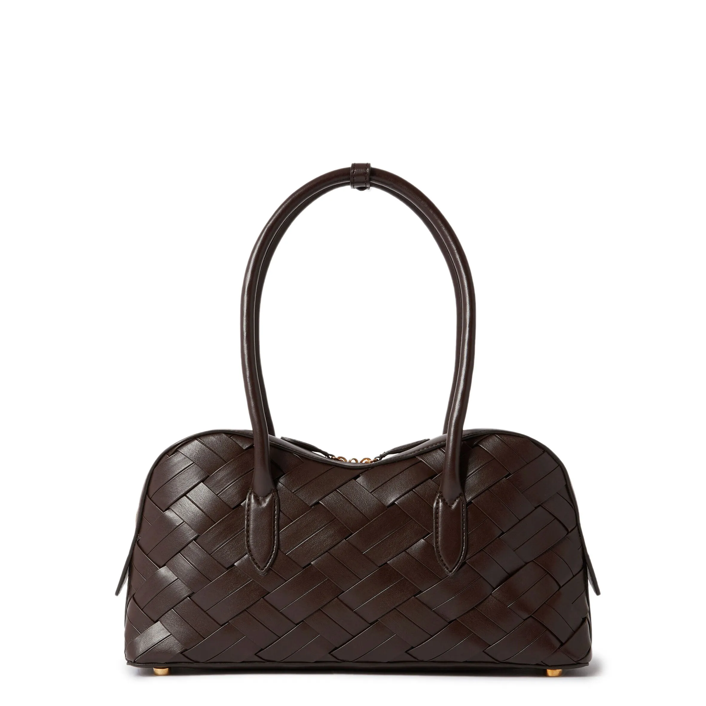 Ryder Woven Shoulder Bag, Chocolate Bags_Stella Mccartney_Bags