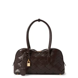 Ryder Woven Shoulder Bag, Chocolate Bags_Stella Mccartney_Bags