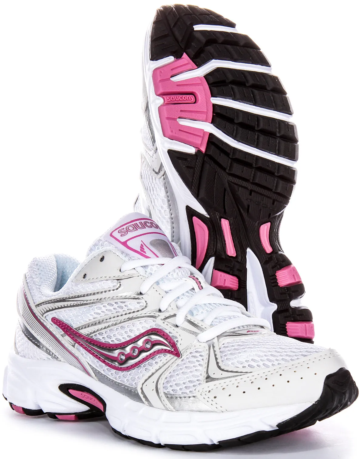 Saucony Ride Millennium In White Pink For Women Shoes Saucony