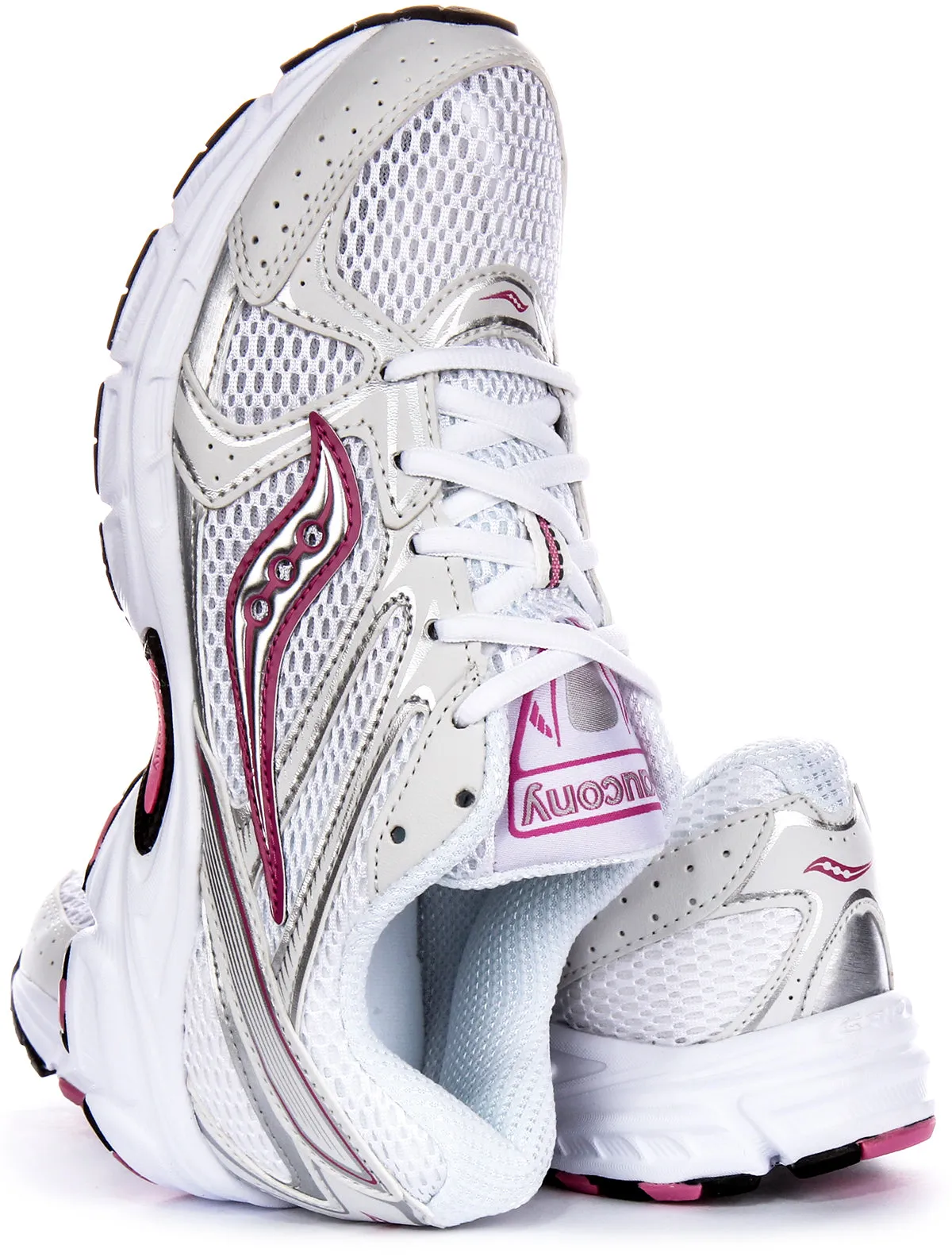 Saucony Ride Millennium In White Pink For Women Shoes Saucony