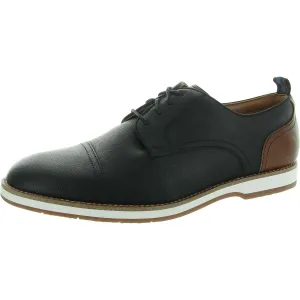 Saverio Mens Lace-Up Faux Leather Derby Shoes