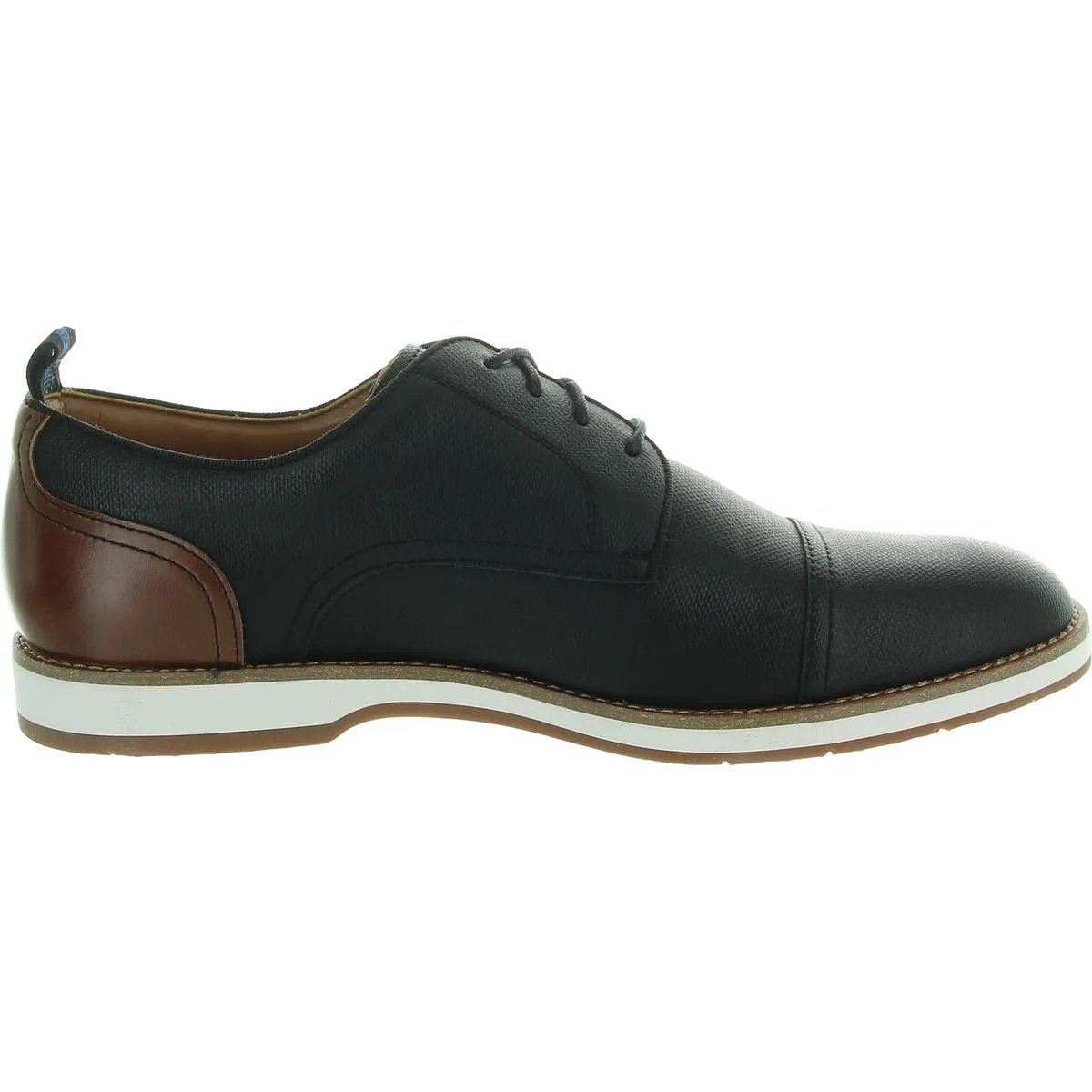 Saverio Mens Lace-Up Faux Leather Derby Shoes