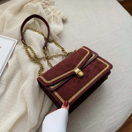 Scrub Leather Crossbody Bags For Women 2020 Chain Shoulder Messenger Bag Lady Travel Luxury Handbags and Purses Fashion Nova Bags