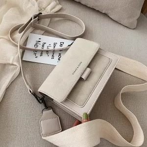 Small bag women 2019 new Korean version of small square bag wide shoulder strap fashion Joker shoulder Messenger bag Fashion Nova Bags