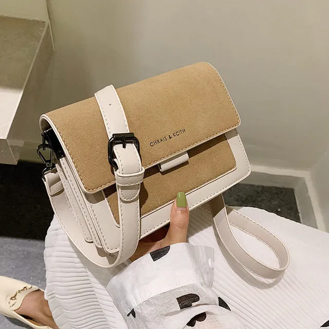Small bag women 2019 new Korean version of small square bag wide shoulder strap fashion Joker shoulder Messenger bag Fashion Nova Bags