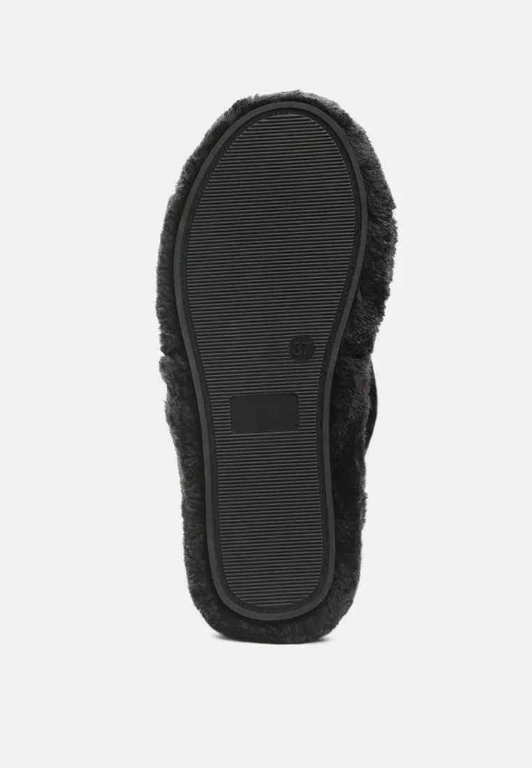 smoothie fur slip-on flats